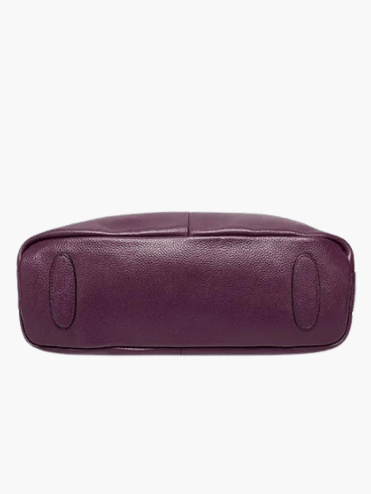 Isabella | Classic Plum Leather Tote Bag Aurora-Bags