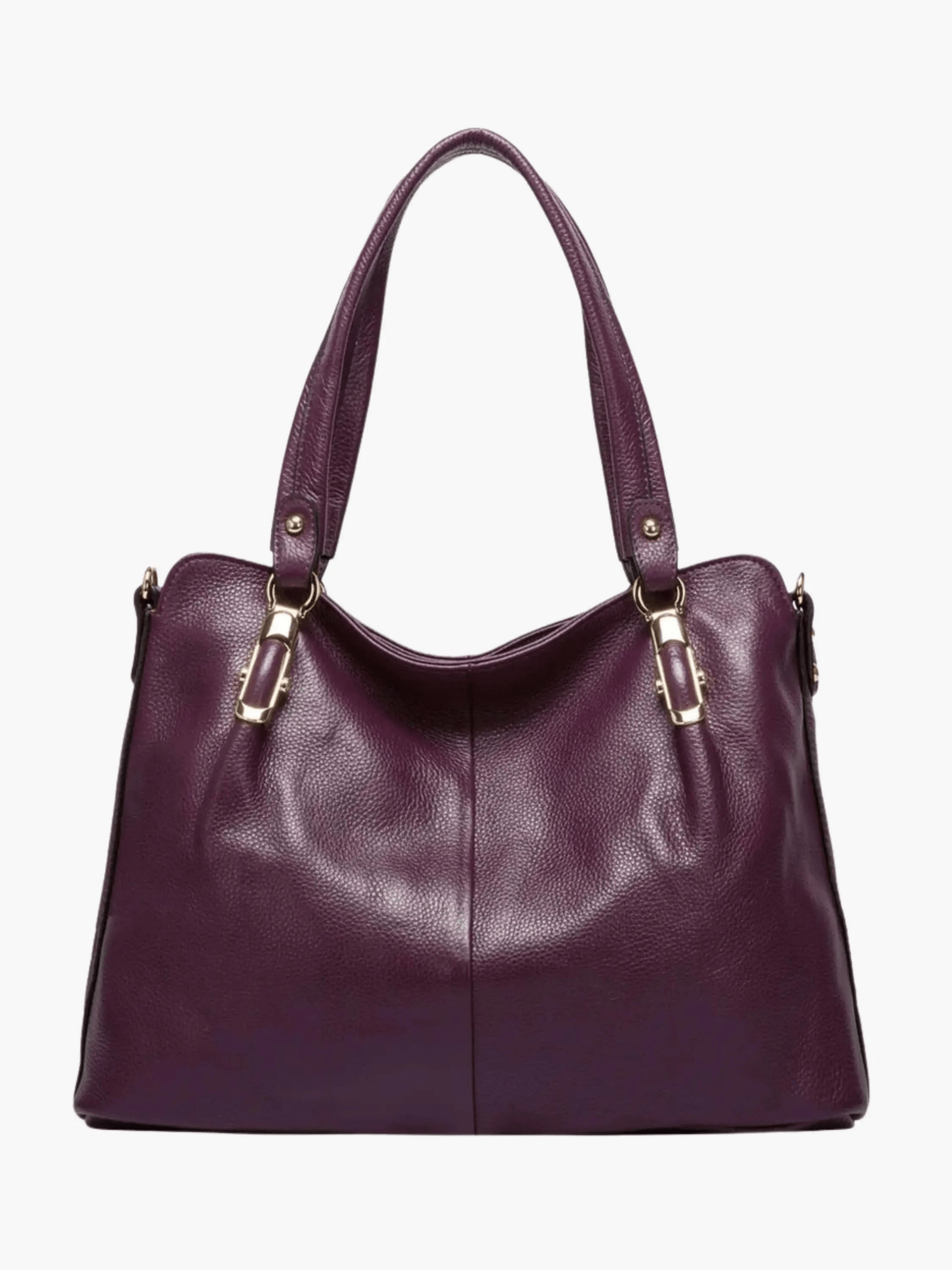 Isabella | Classic Plum Leather Tote Bag Aurora-Bags