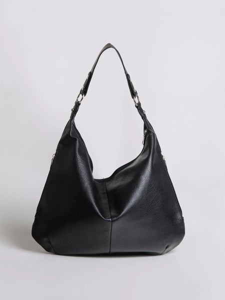 HUNT☆Padded Hobo - Black Amazon.com: Hobo Shoulder Bag with Big Snap Hook Hardware