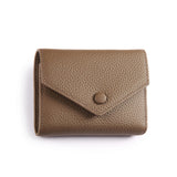 Emma | Orange Pebbled Leather Mini Wallet – Chic & Compact