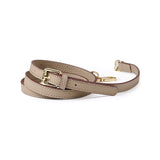 Mireza | Taupe Textured Leather Handbag – Elegant & Versatile