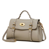 Florence | Black Braided Handle Satchel – Timeless & Elegant