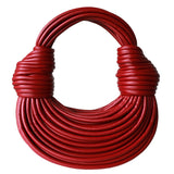 Saphira | Bold Red Sculptural Leather Handbag – Unique, Artistic & Statement-Making