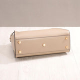 Xylora | White Structured Leather Tote – Elegant & Timeless