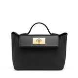 Eulalia | Classic Black Leather Handbag – Timeless Luxury & Modern Charm