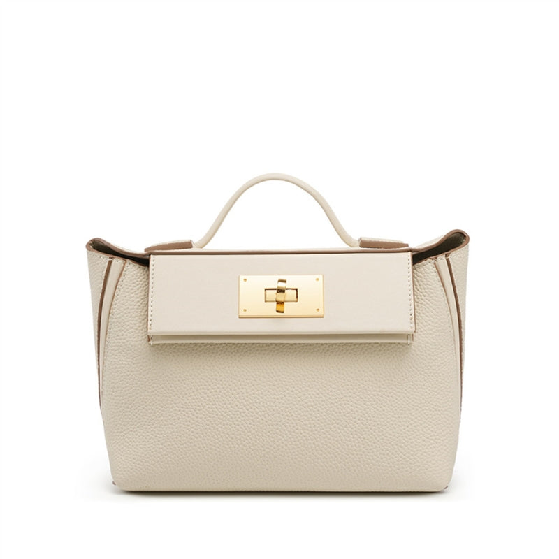 Eulalia | Classic Black Leather Handbag – Timeless Luxury & Modern Charm