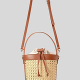 Lila | Woven Bucket Bag with Drawstring Pouch Aurora-Bags