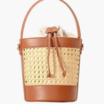 Lila | Woven Bucket Bag with Drawstring Pouch Aurora-Bags