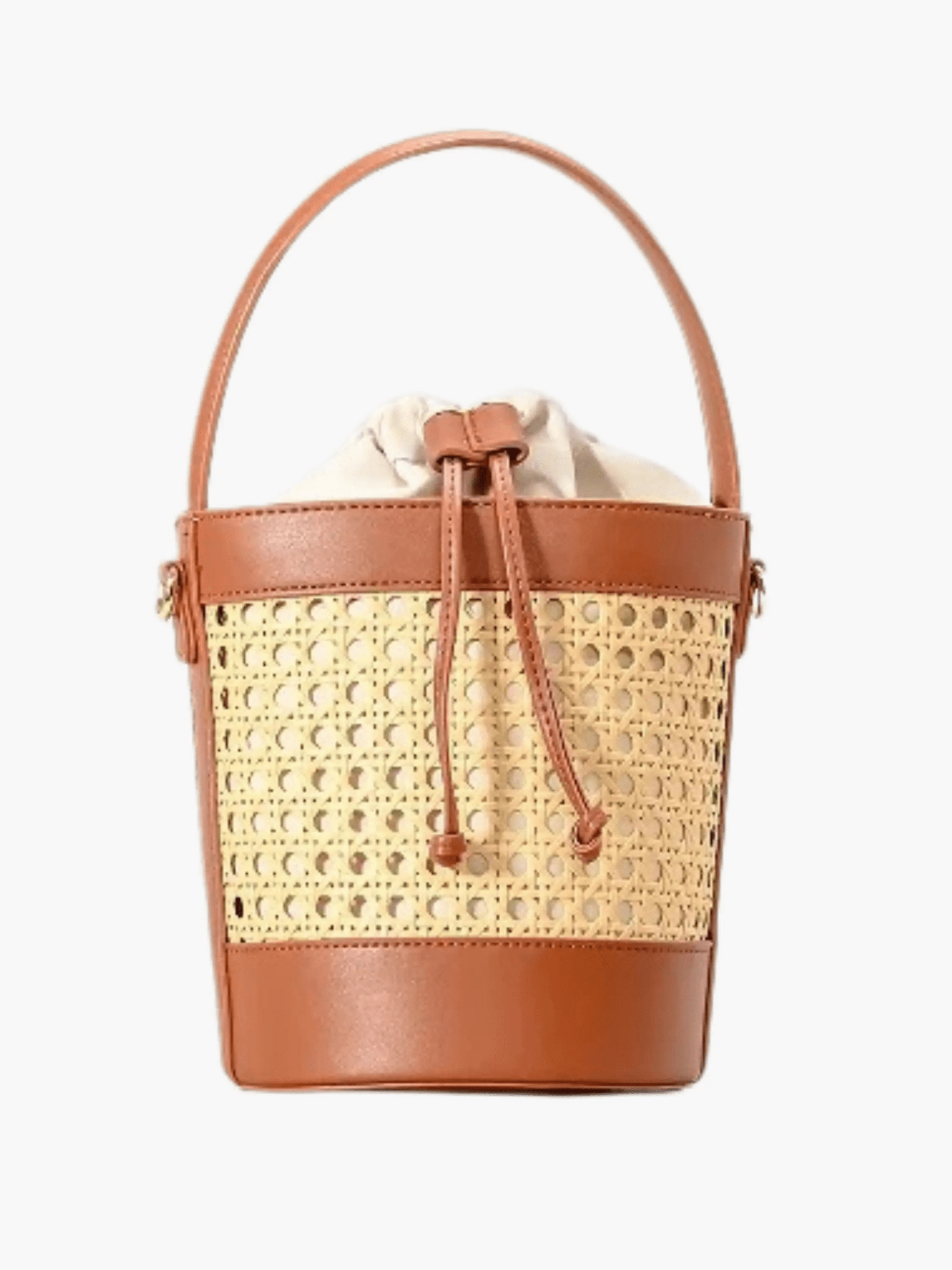 Lila | Woven Bucket Bag with Drawstring Pouch Aurora-Bags