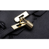 Isla | Black Structured Handbag with Scarf – Timeless & Chic