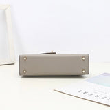 Aurora Signature Mini Leather Handbag – Women's Structured Top Handle Bag