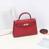 Aurora Signature Mini Leather Handbag – Women's Structured Top Handle Bag