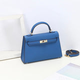 Aurora Signature Mini Leather Handbag – Women's Structured Top Handle Bag
