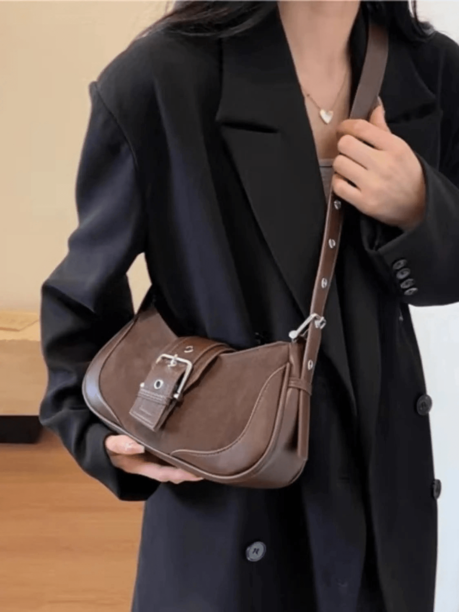 Seina | Vintage Halve Maan Schoudertas Aurora-Bags