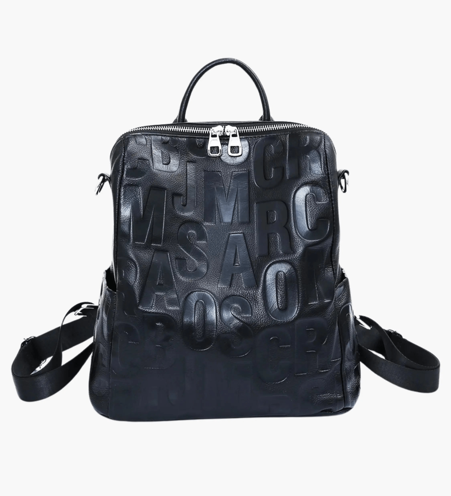 Mia | Bold Letter-Embossed Backpack Aurora-Bags