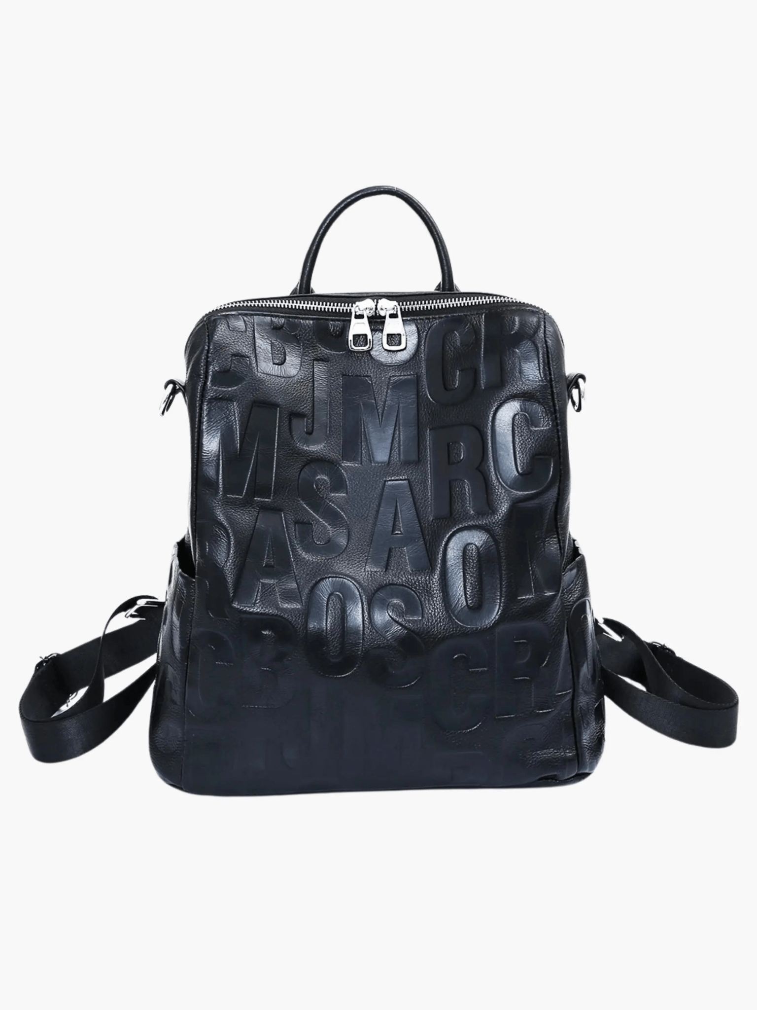 Mia | Bold Letter-Embossed Backpack Aurora-Bags