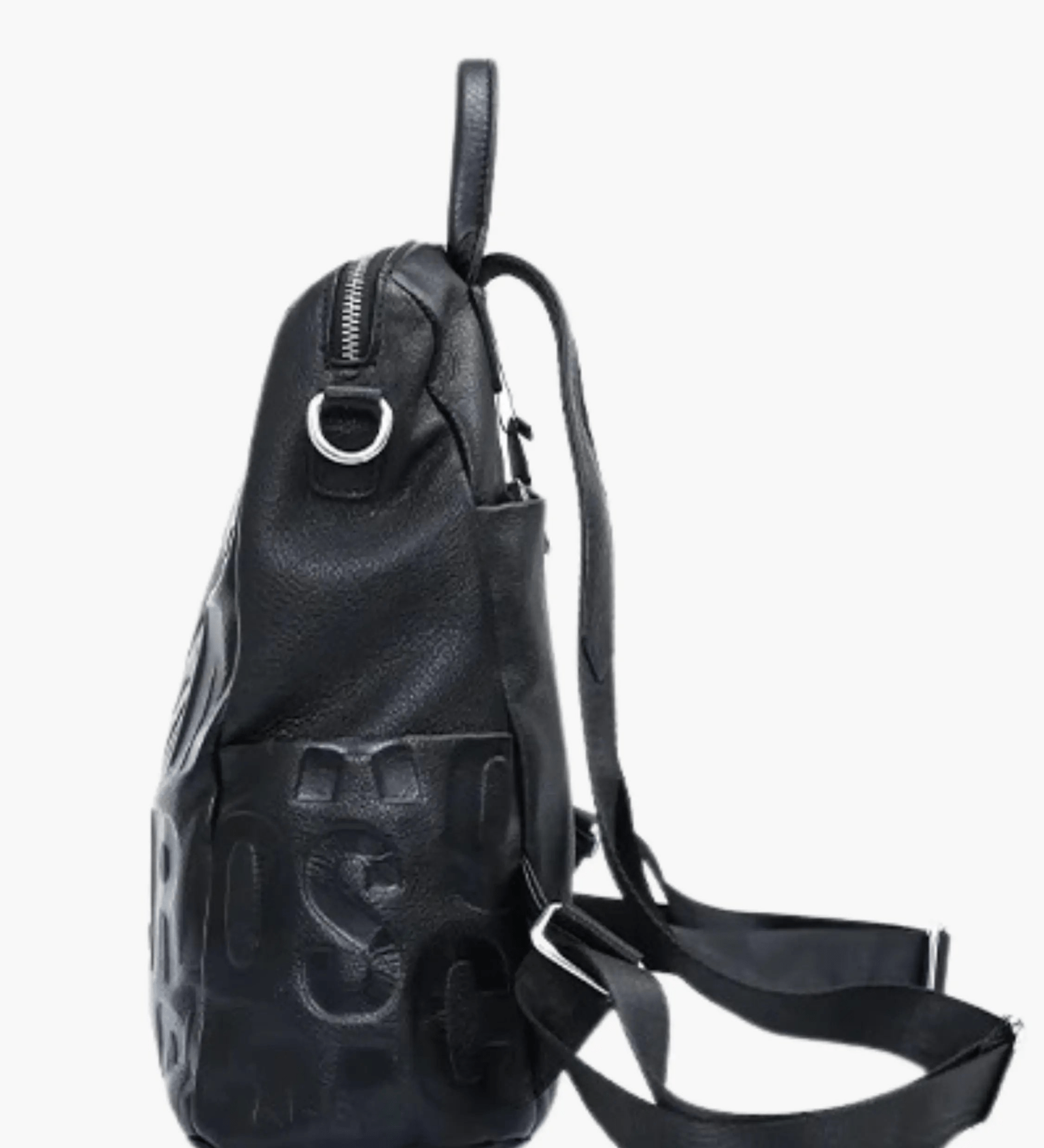 Mia | Bold Letter-Embossed Backpack Aurora-Bags