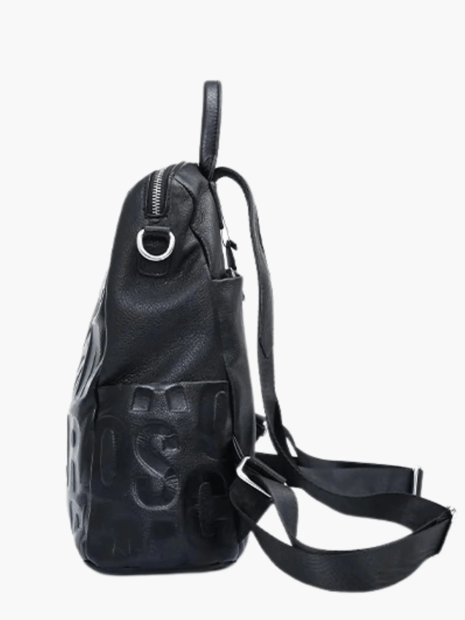 Mia | Bold Letter-Embossed Backpack Aurora-Bags