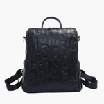 Mia | Bold Letter-Embossed Backpack Aurora-Bags