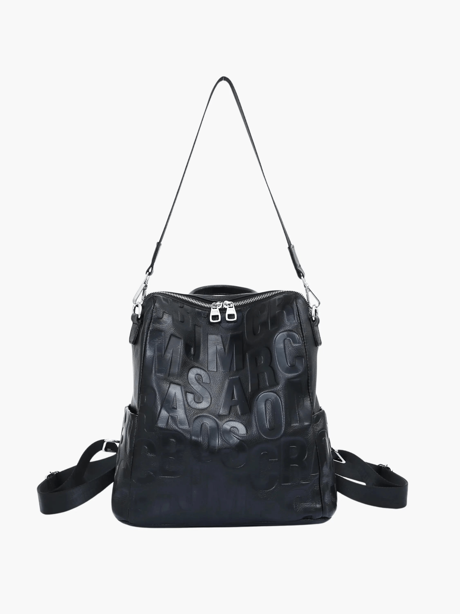 Mia | Bold Letter-Embossed Backpack Aurora-Bags