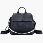 Mia | Modern Leather Backpack with Striped Strap Detail Aurora-Bags