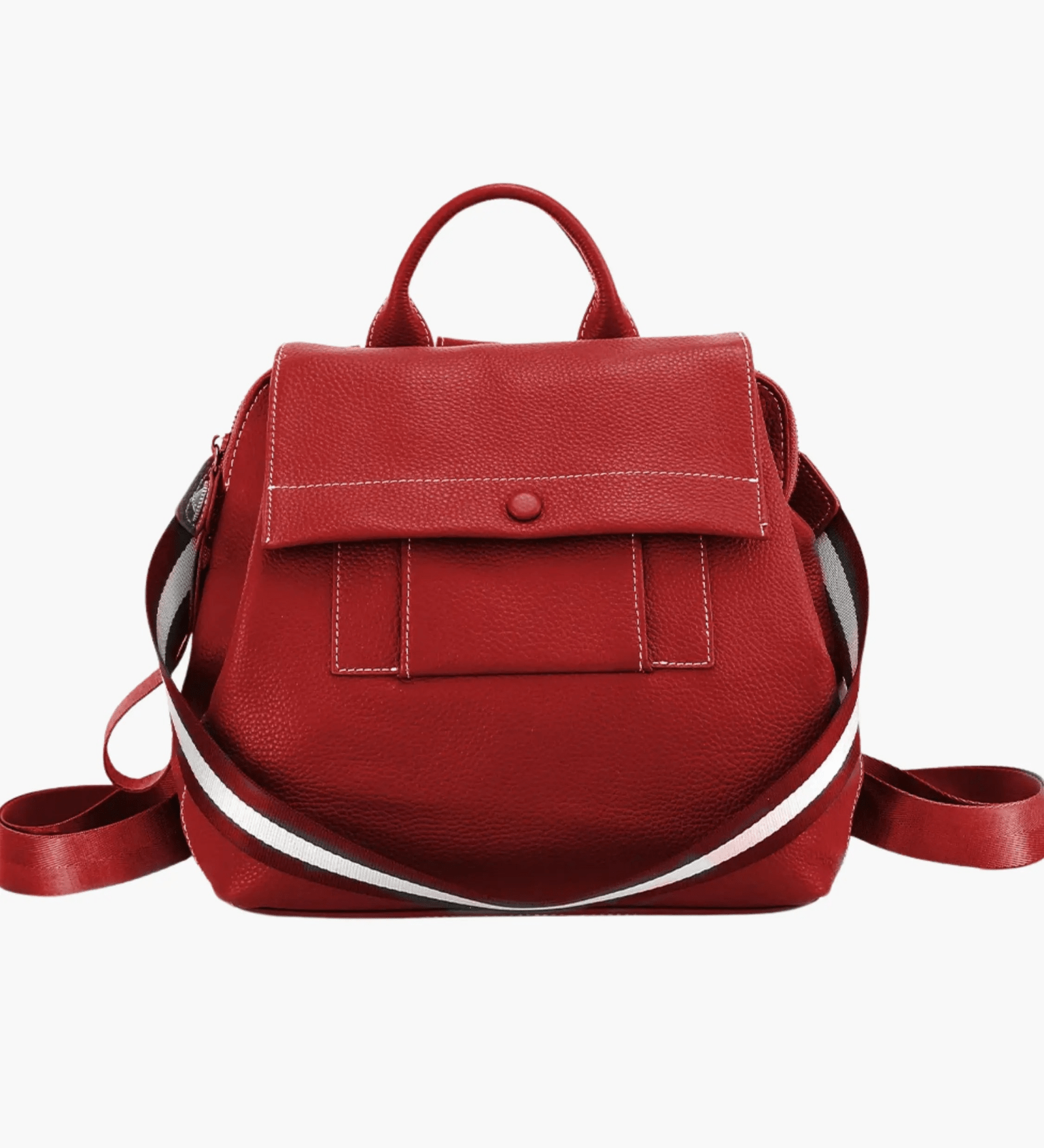 Mia | Modern Leather Backpack with Striped Strap Detail Aurora-Bags