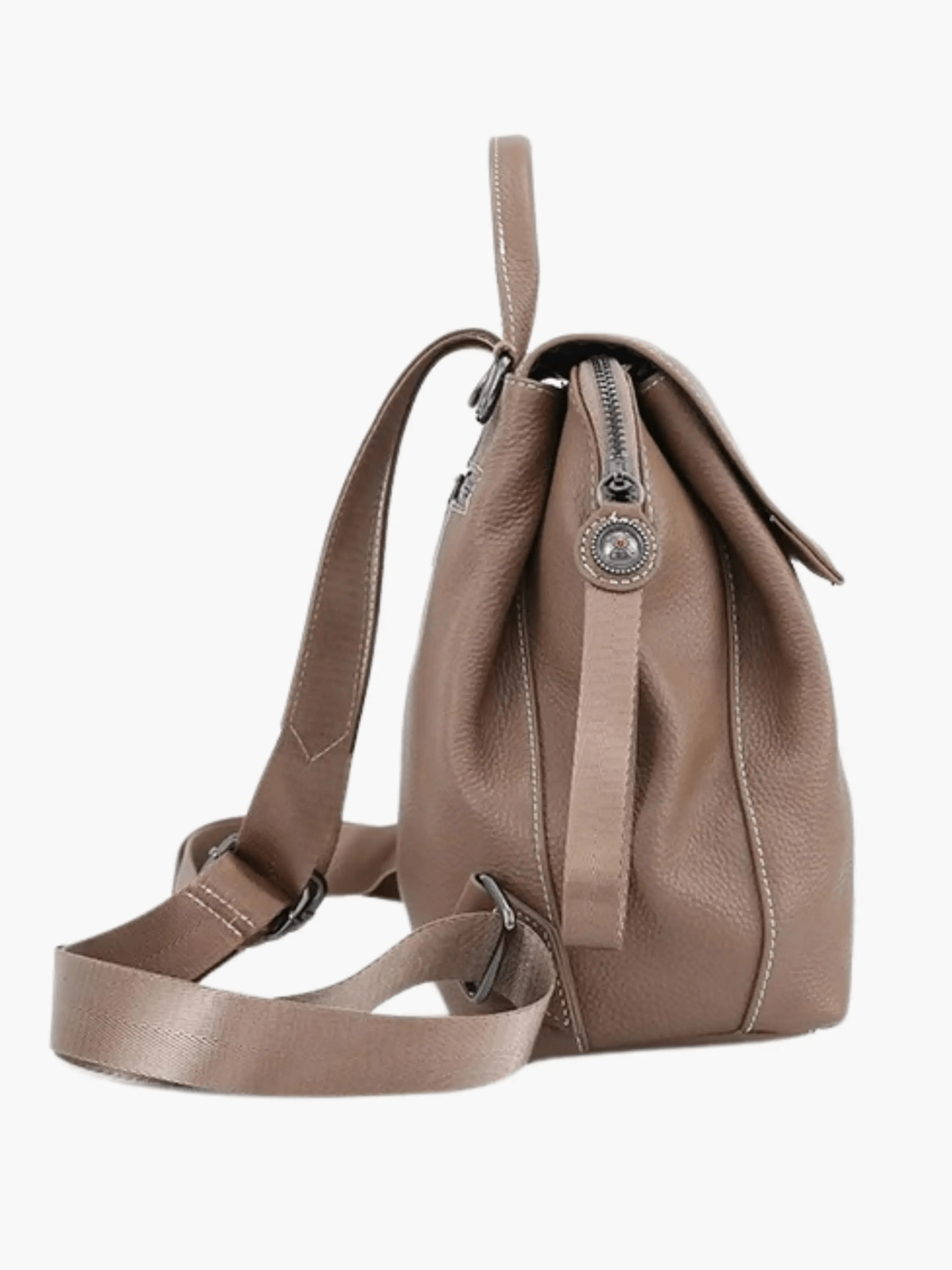 Mia | Modern Leather Backpack with Striped Strap Detail Aurora-Bags