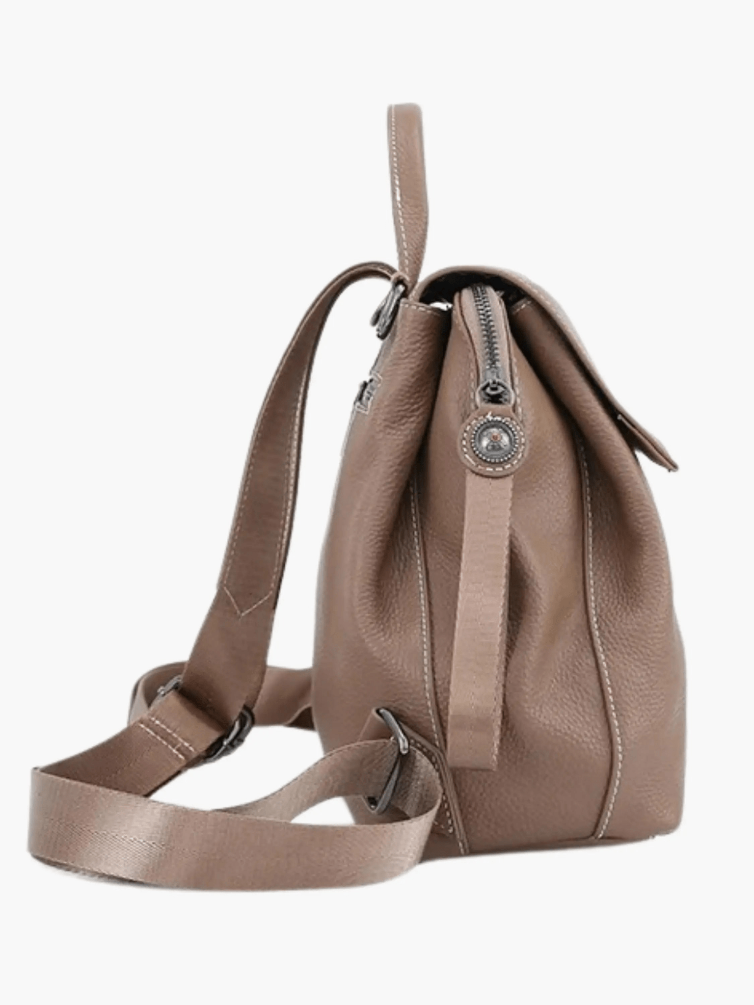 Mia | Modern Leather Backpack with Striped Strap Detail Aurora-Bags