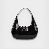 Lumi | Patent Leather Mini Hobo Bag – Glossy Finish & Curved Silhouette