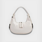 Lumi | Patent Leather Mini Hobo Bag – Glossy Finish & Curved Silhouette