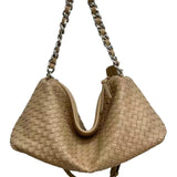 Thessaly | Sage Green Woven Leather Hobo Bag – Chic, Soft & Effortlessly Stylish