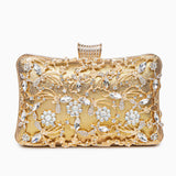 Lunara | Ornate Floral Crystal Clutch – Luxurious & Elegant Design