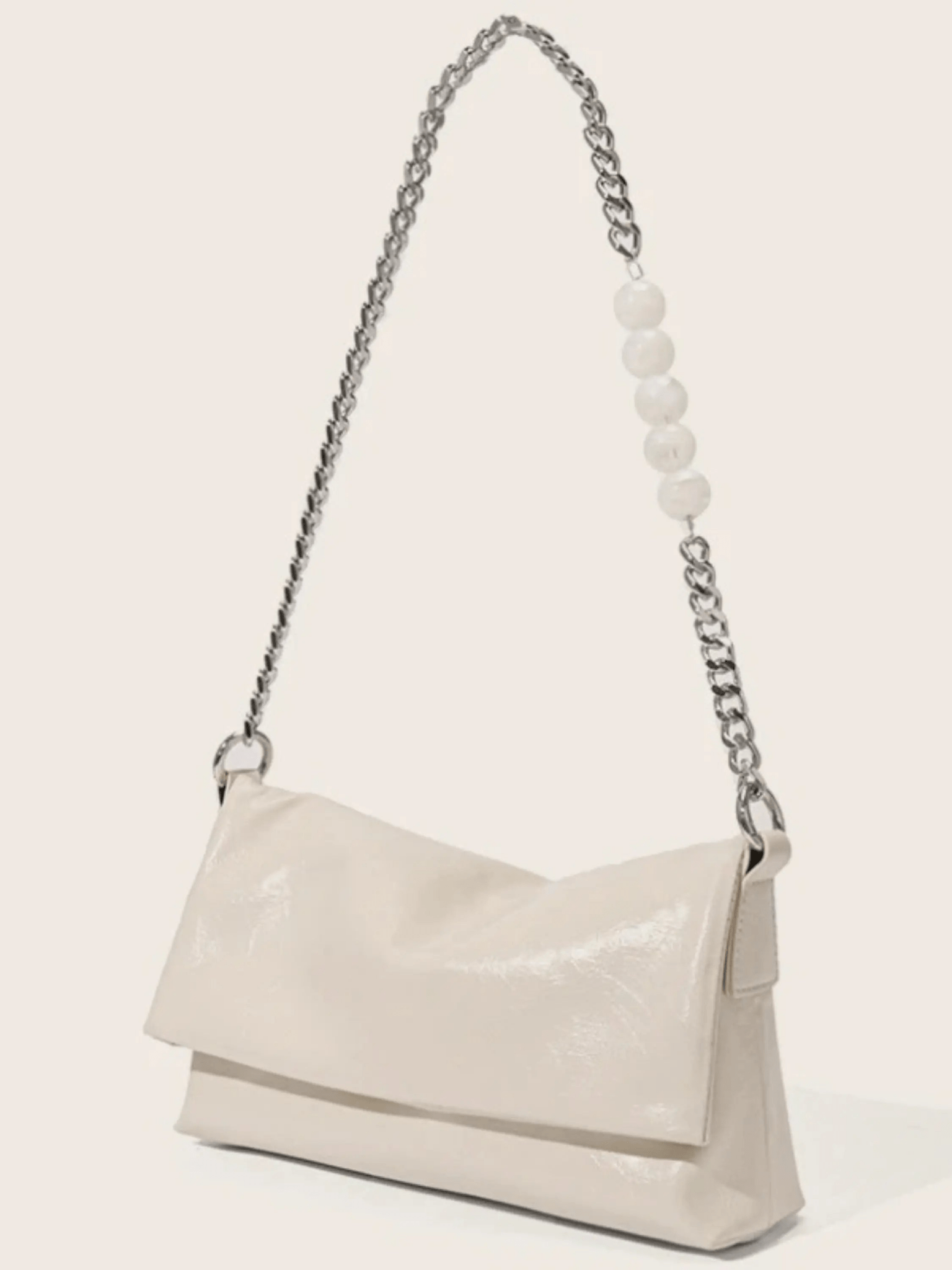 Noelle | Sleek Shoulder Bag with Chain and Pearl Detail Aurora-Bags