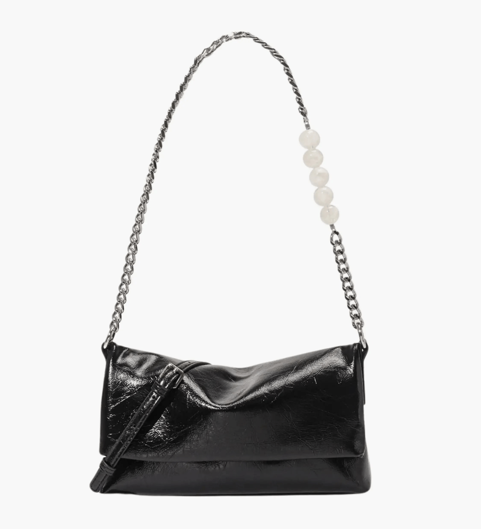 Noelle | Sleek Shoulder Bag with Chain and Pearl Detail Aurora-Bags