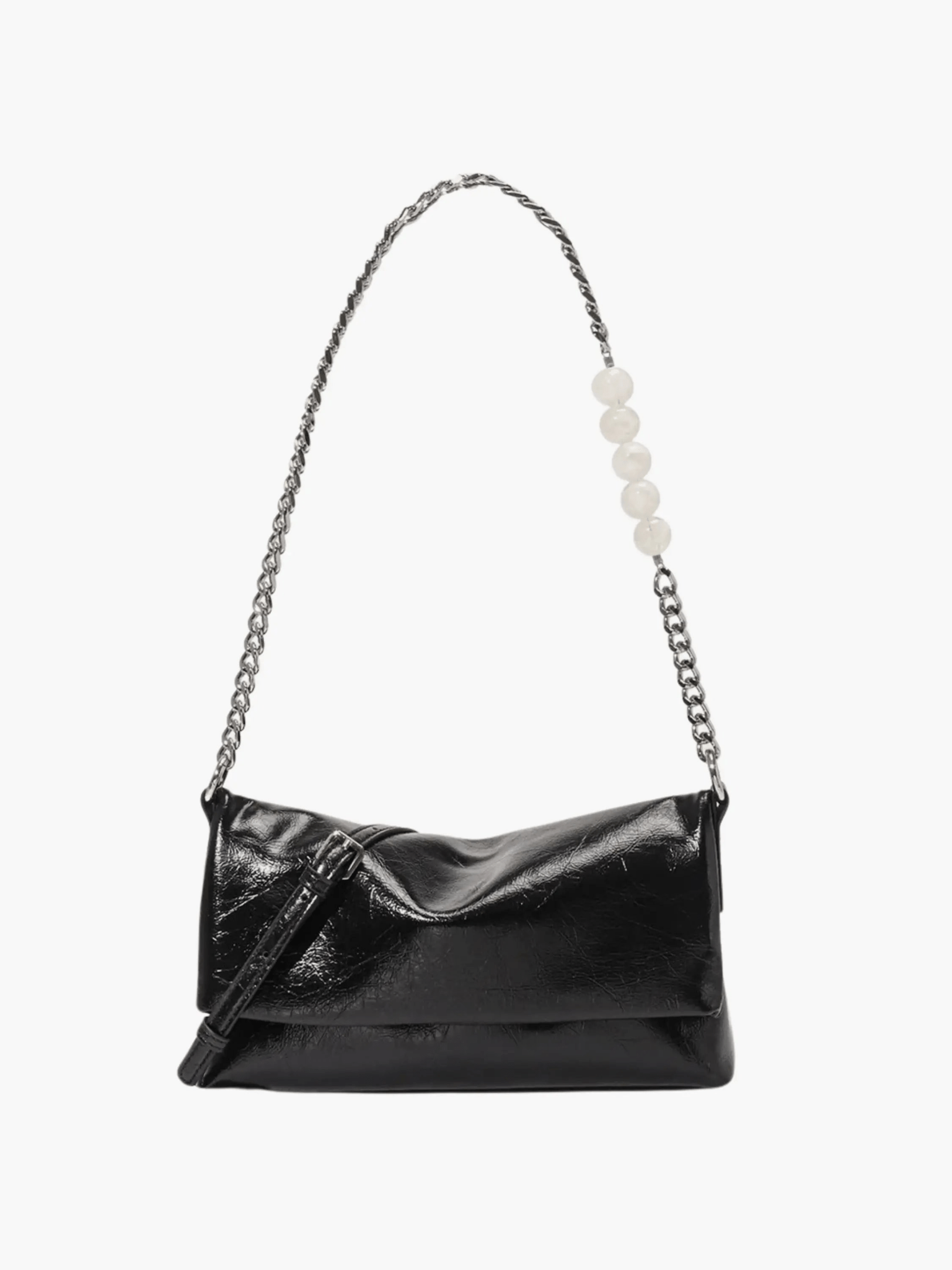 Noelle | Sleek Shoulder Bag with Chain and Pearl Detail Aurora-Bags