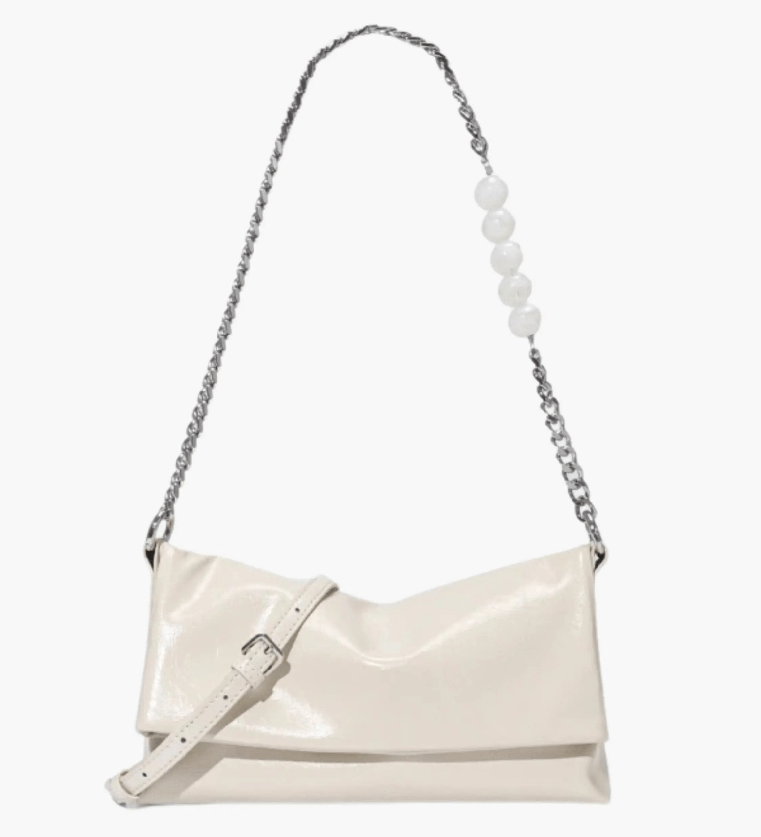 Noelle | Sleek Shoulder Bag with Chain and Pearl Detail Aurora-Bags