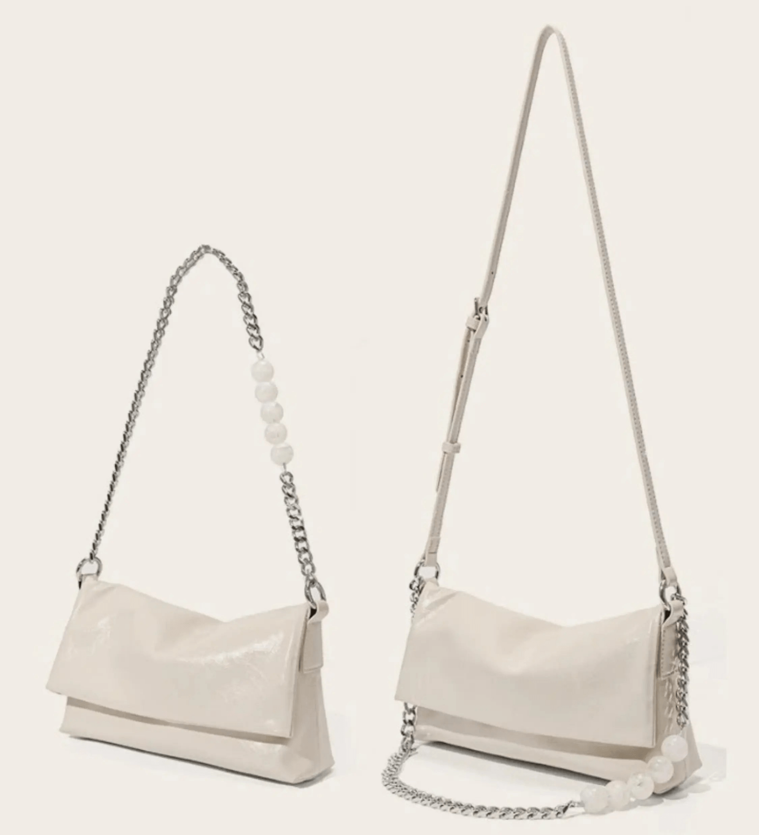 Noelle | Sleek Shoulder Bag with Chain and Pearl Detail Aurora-Bags