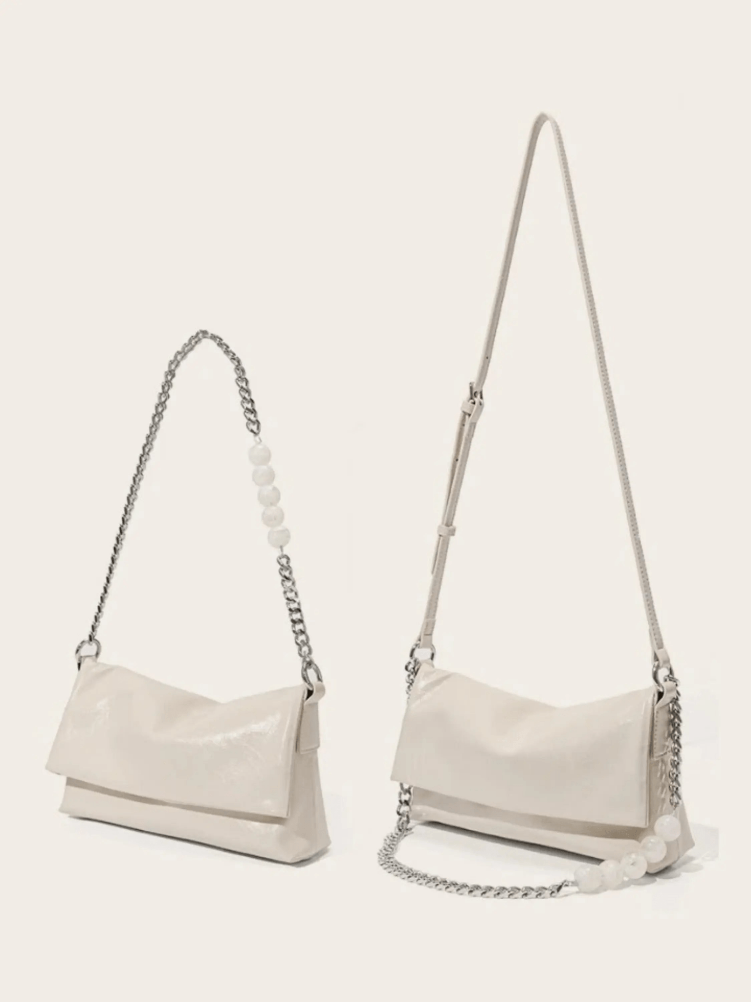 Noelle | Sleek Shoulder Bag with Chain and Pearl Detail Aurora-Bags