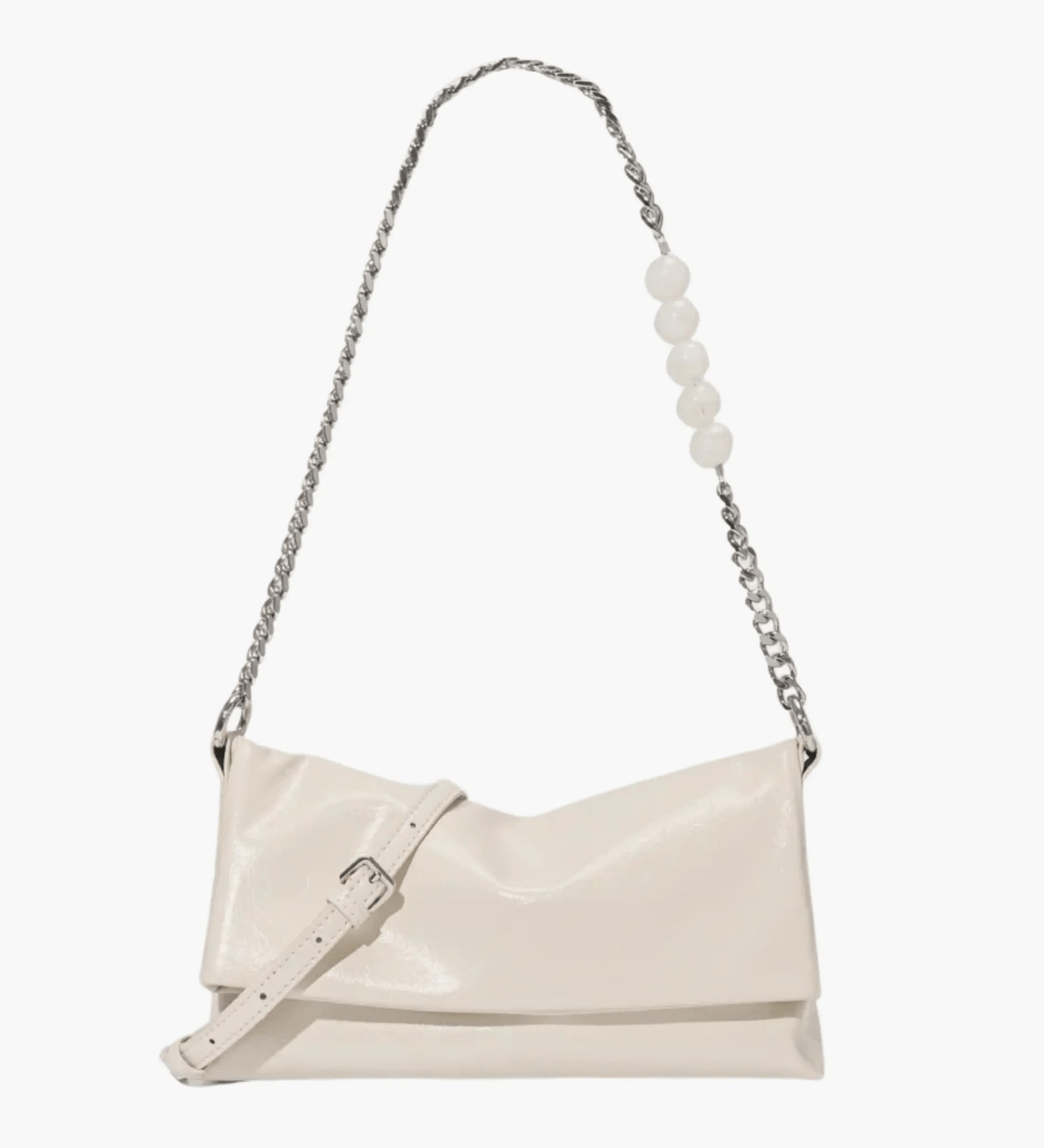 Noelle | Sleek Shoulder Bag with Chain and Pearl Detail Aurora-Bags