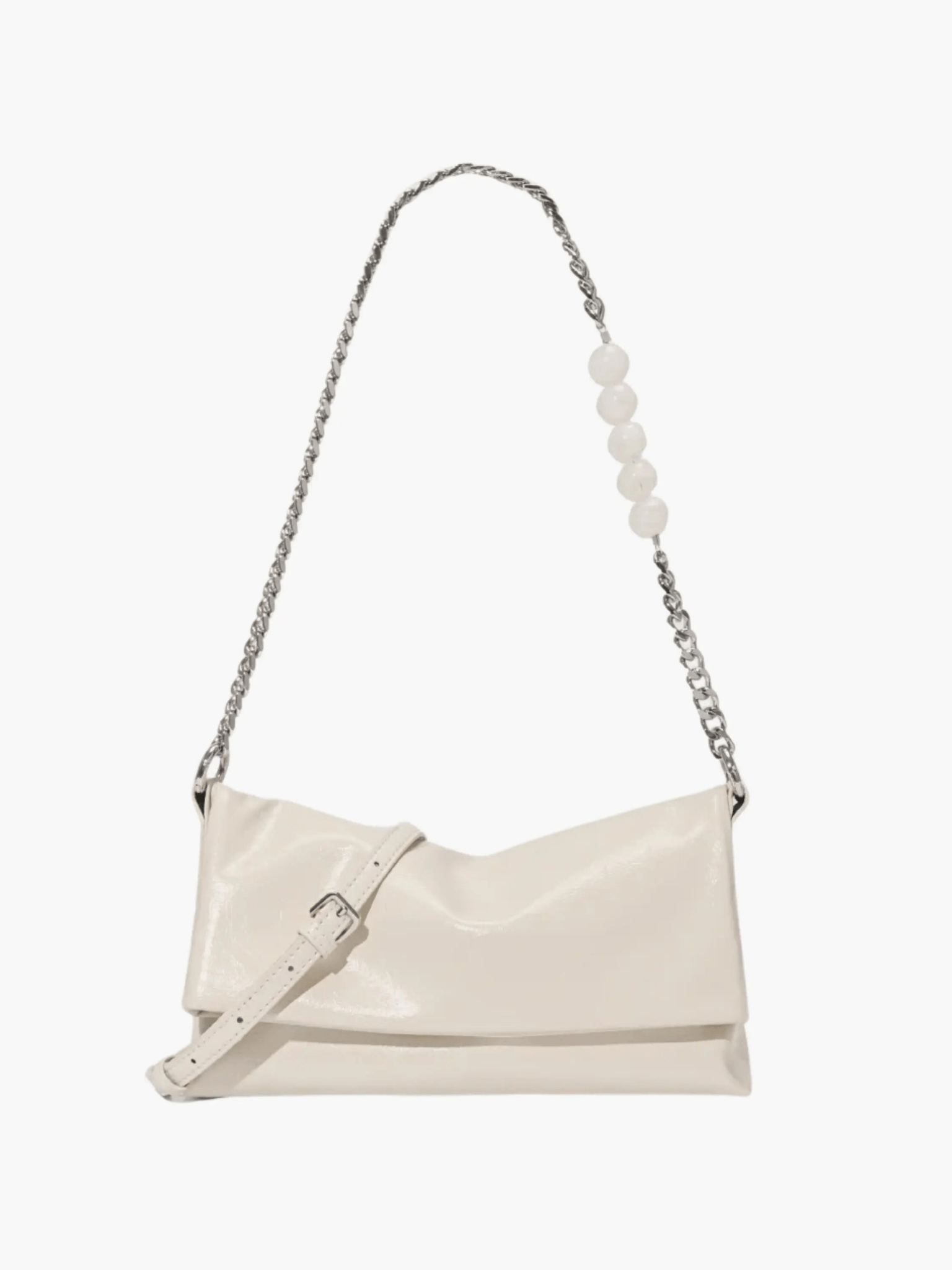 Noelle | Sleek Shoulder Bag with Chain and Pearl Detail Aurora-Bags