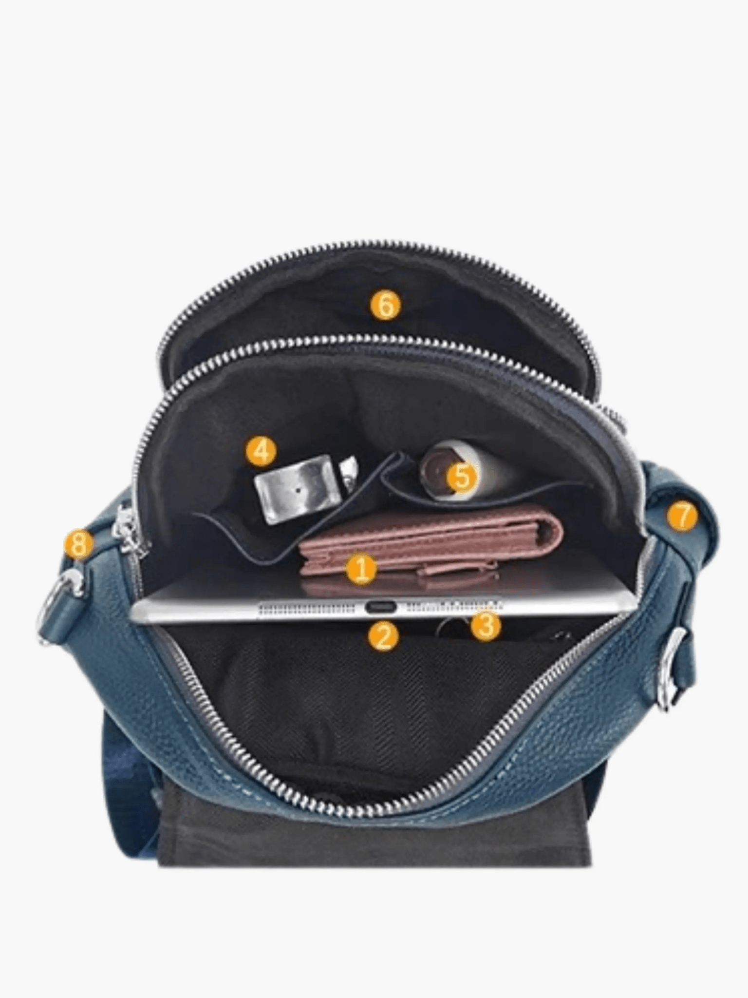 Nova | Compact Leather Backpack with Structured Design Aurora-Bags