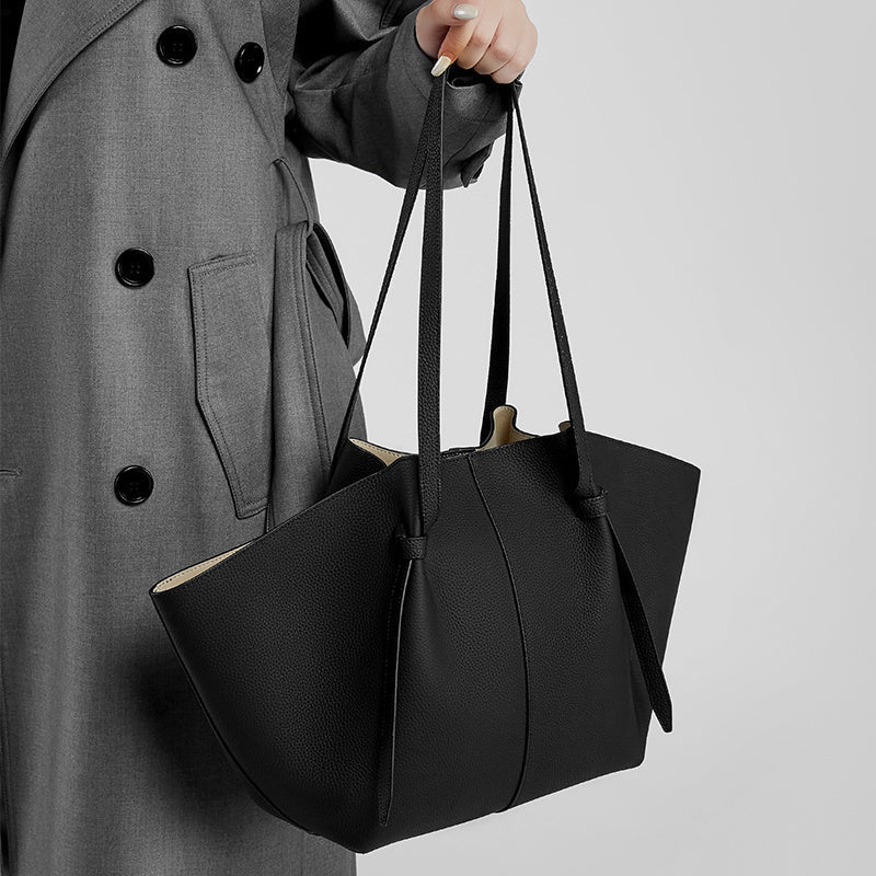 Olivia | Soft Leather Tote – Effortless Chic in Black - from Aurora-Bags for sale at Aurora-Bags