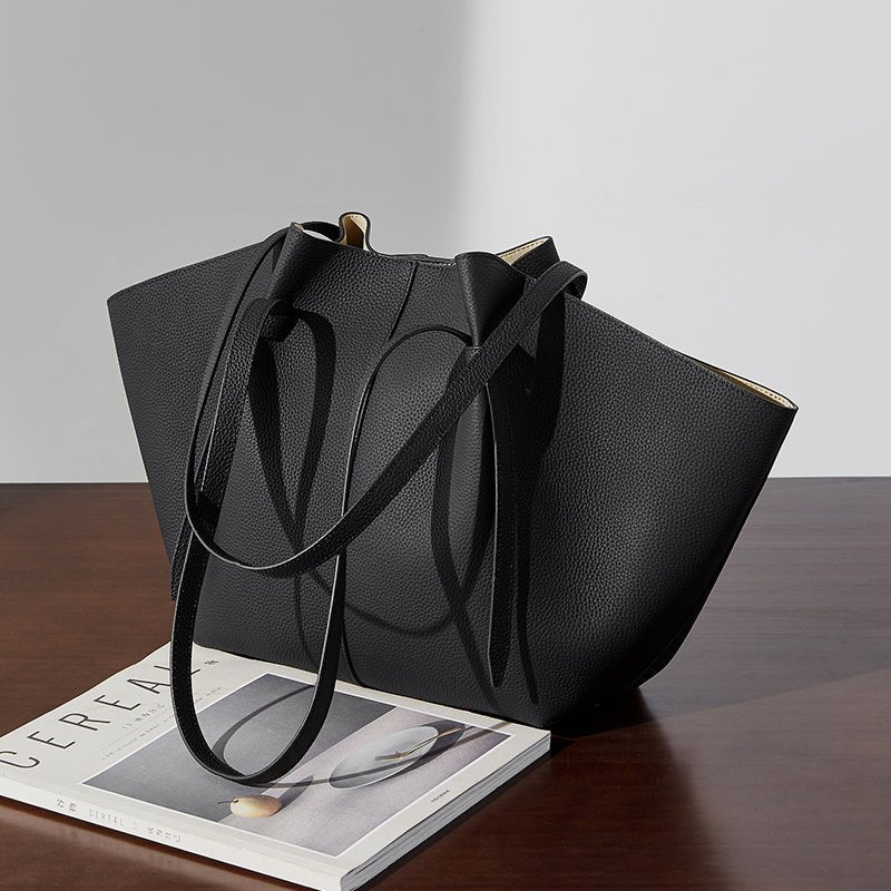 Olivia | Soft Leather Tote – Effortless Chic in Black - from Aurora-Bags for sale at Aurora-Bags