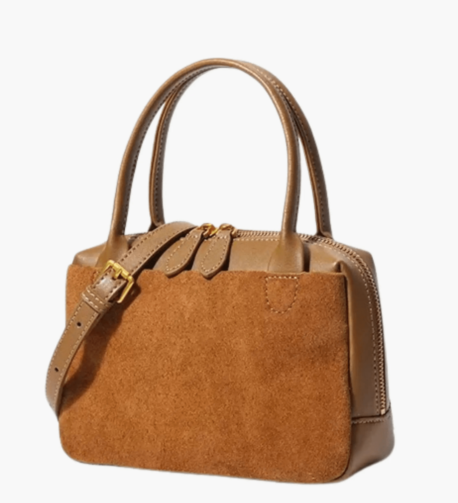 Olivia | Suede and Leather Handbag Feylen.com