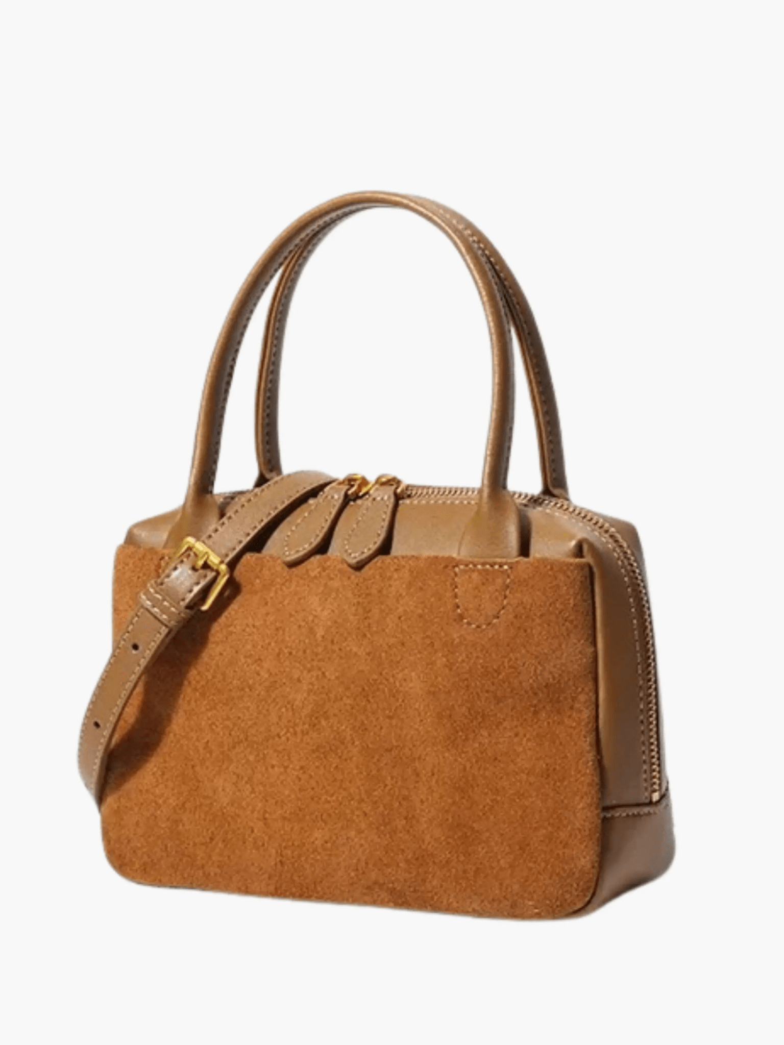 Olivia | Suede and Leather Handbag Feylen.com