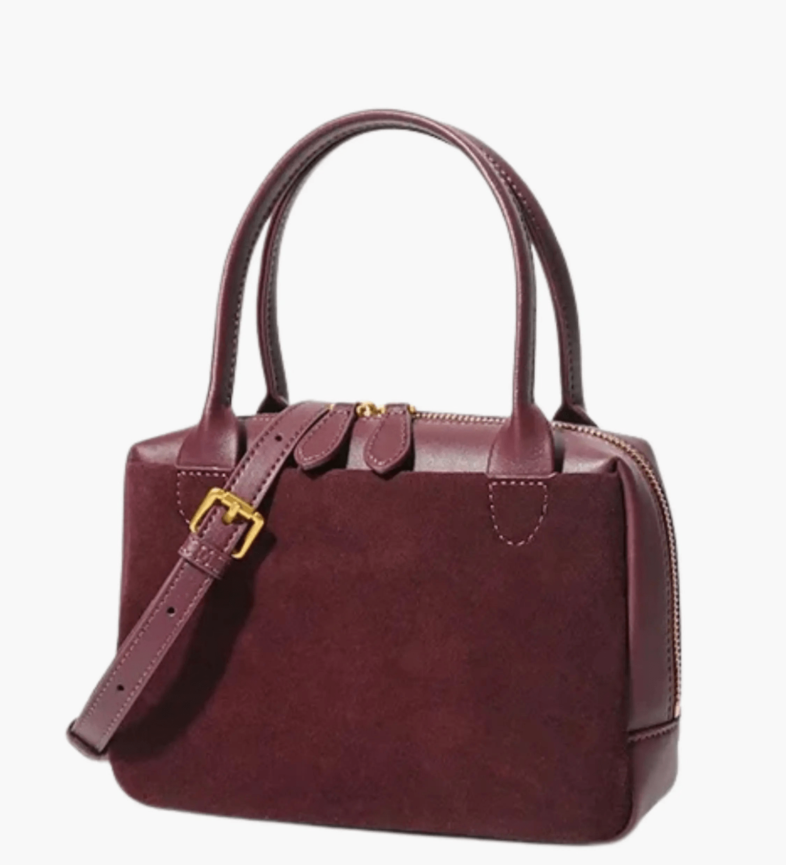 Olivia | Suede and Leather Handbag Feylen.com