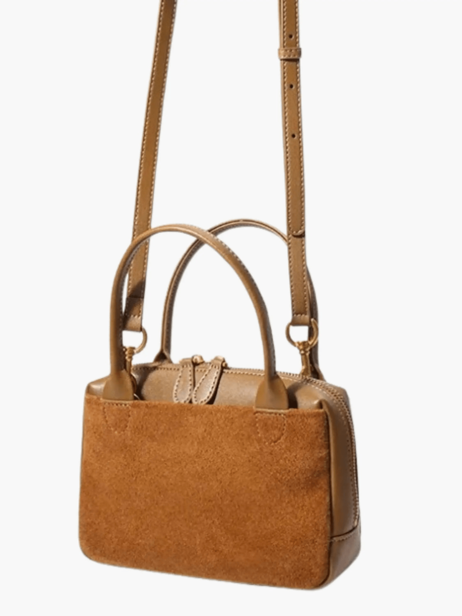 Olivia | Suede and Leather Handbag Feylen.com