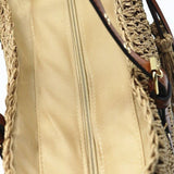 Woven Basket Tote Bag with Tassels – Grommet Strap Shoulder Bag