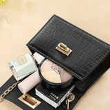 Pearl | Mini Croc-Embossed Handbag with Elegant Pearl Handle Aurora-Bags