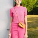 Aurora Mini Flap Bag – Statement Handbag with Gold Pop-Tab Clasp